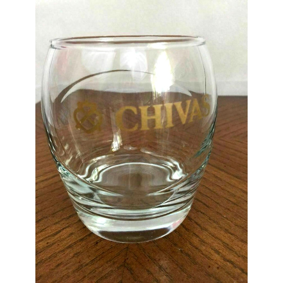 Chivas Regal Lowball Glass Round Tumbler Heavy Base Gold Logo Scotch Whiskey - Picture 3 of 9
